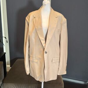 Men’s Formal 2 Piece Suit Notched Lapel One Button Size XL Jacket 44 Pants 38